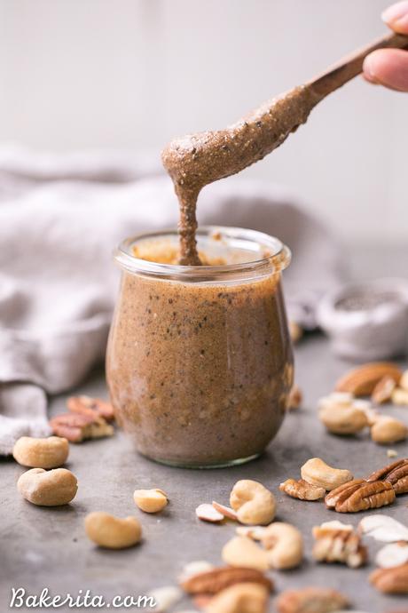 Super Seed Nut Butter This Super Seed Nut Butter is made with a variety of nuts and seeds, creating a smooth and creamy spread that's super flavorful and loaded with nutrients. This delicious homemade nut + seed butter comes together quickly in a blender or food processor.