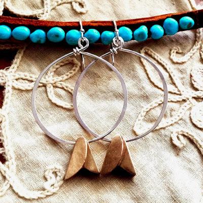 Flower Bell Earrings in Bronze & Sterling It is almos... Flower Bell Earrings in Bronze & Sterling It is almos...