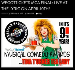 I ask about Musical Comedy Awards but get sidetracked by exploding intestines I ask about Musical Comedy Awards but get sidetracked by exploding intestines