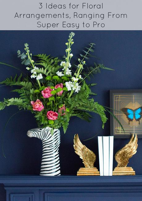 He is such a handsome chap this zebra vase that he doesn’t even need flowers to make a statement, but he certainly creates real wow factor when filled with floral loveliness. To give you some tips for flower arranging in the zebra vase we have styled him in 3 different ways so you can see how different he looks.