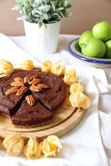 Vegan Chocolate Torte with Pecan Crust