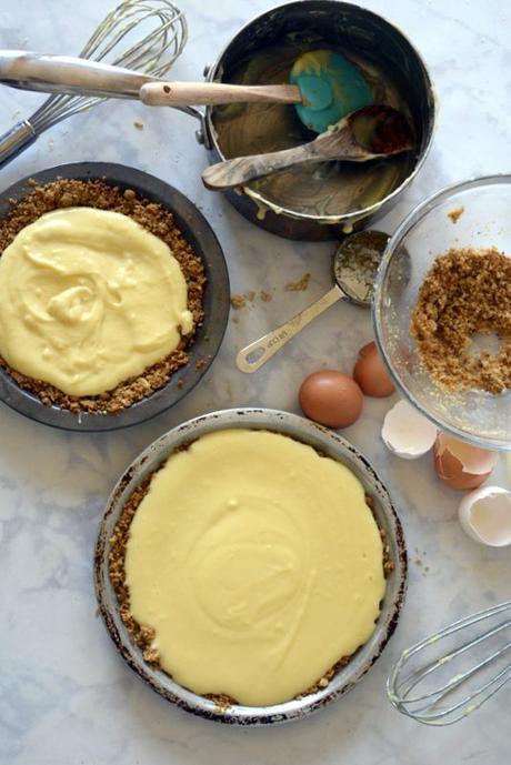 vintage graham cracker crème  pie with toasted coconut