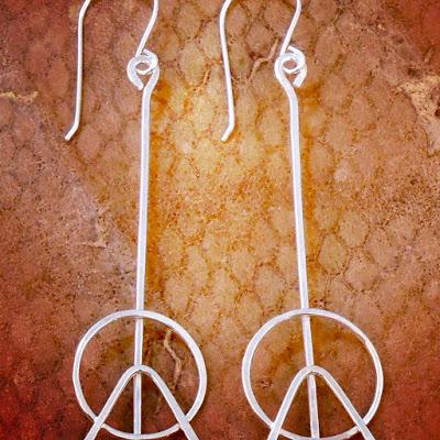 Peace Sign Silver Earrings Handmade peace sign earrings c... Peace Sign Silver Earrings Handmade peace sign earrings c...