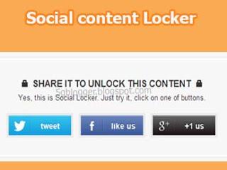 share to unlock in blogger