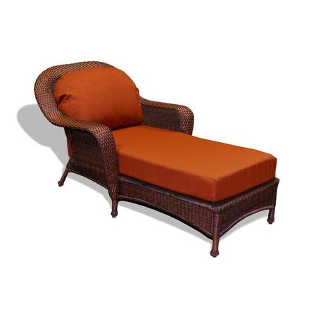 Wicker Chaise Lounge Chair