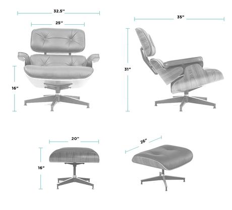 Eames Lounge Chair Dimensions
