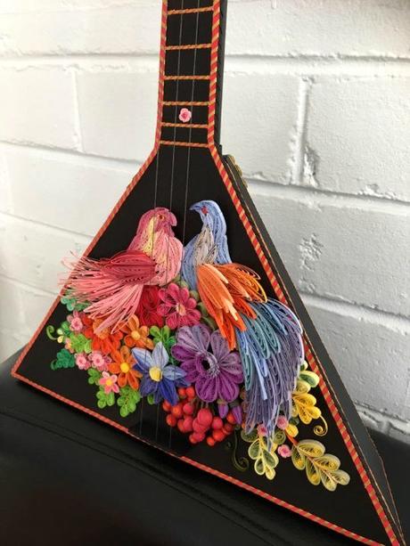 Quilled Balalaika by Licia Politis - Detail Quilled Balalaika by Licia Politis - Detail