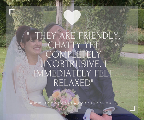 wedding video review saying how friendly and unobtrusive love gets sweeter wedding films are at thornton manor