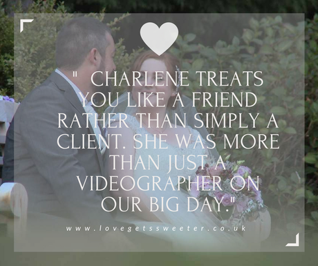 bride and groom review for wedding videography at Rowton Hall Cheshire