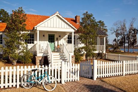 Image result for historic beach house in georgia with picket fence