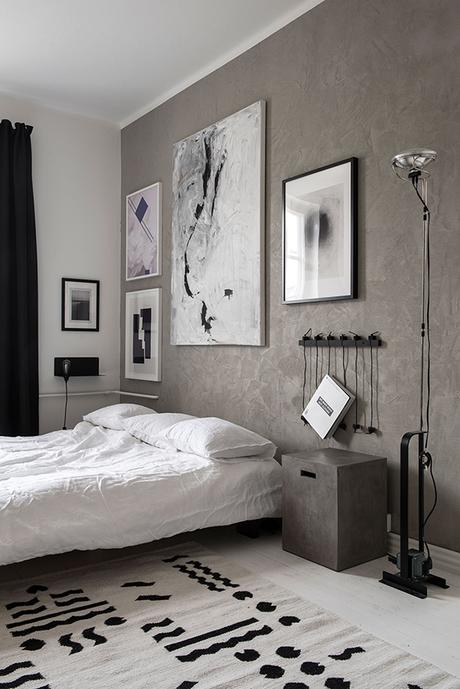 Bedrooms with textured walls Bedroom with textured walls | Design by Laura Seppänen, photo by Paulina Salonen