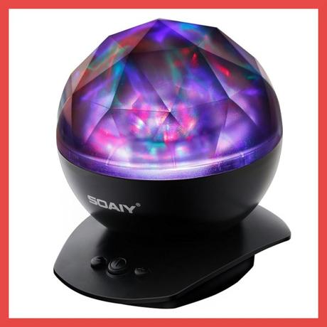 SOAIY Baby Sleep Soother Aurora Projection light show projector