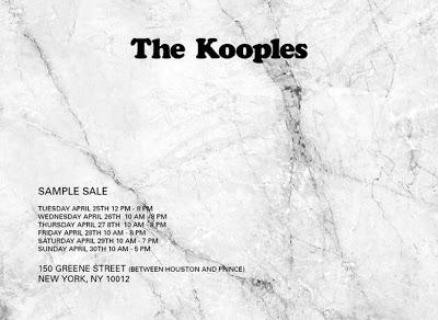 New Season, New Clothes:  Noah Waxman and The Kooples Sample Sales NYC