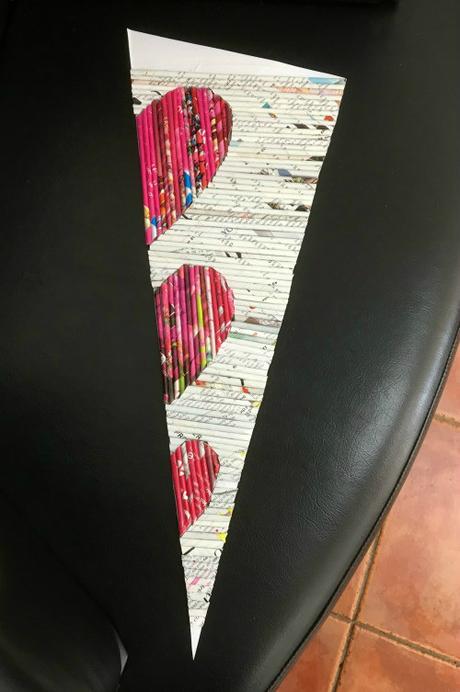 One Paper Fan Segment in Progress One Paper Fan Segment in Progress