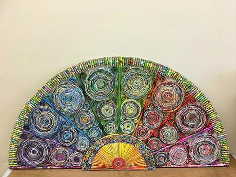 Abstract Paper Fan by Christine Donahue Abstract Paper Fan by Christine Donahue