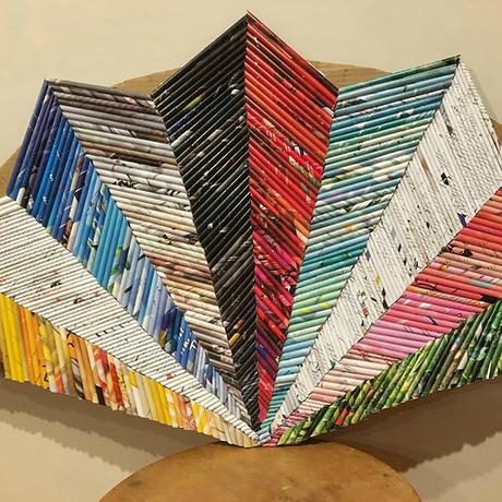 Paper Fan - Chevron Design Paper Fan - Chevron Design