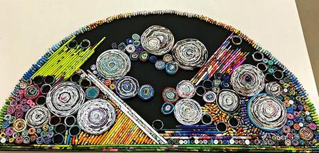Abstract Paper Fan Nearly Completed by Sydney Quillers at Meeting Abstract Paper Fan Nearly Completed by Sydney Quillers at Meeting