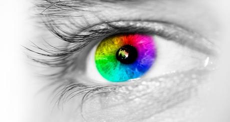 Color on The Web: Its Many Shades of Meaning Spectrum multicolored Eye Macro