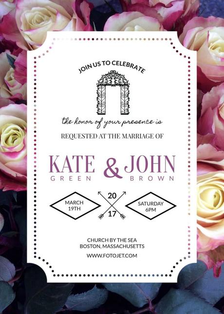 3 Beautiful FREE Wedding Invitation Templates That You Can Make Yourself on FotoJet.com 3 Beautiful FREE Wedding Invitation Templates That You Can Make Yourself on FotoJet.com