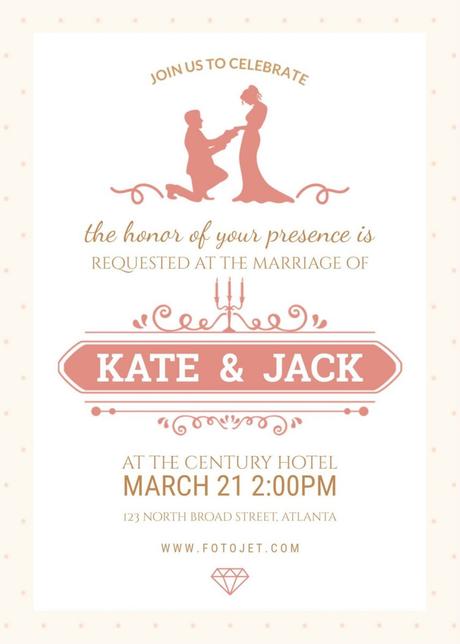 3 Beautiful FREE Wedding Invitation Templates That You Can Make Yourself on FotoJet.com 3 Beautiful FREE Wedding Invitation Templates That You Can Make Yourself on FotoJet.com