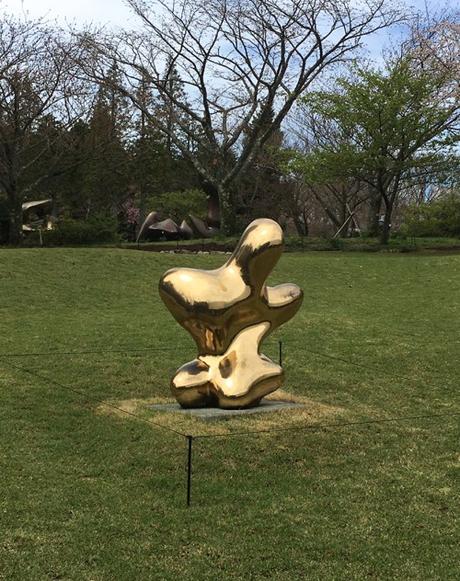 Jean Arp Gold Blob Figure Sculpture In Japan