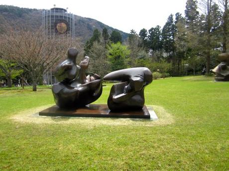 Abstract Sculpture Of Two Figures By Henry Moore