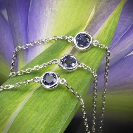 Smith1940's Whiteflash sapphires by the yard custom necklace
