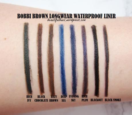 Review/swatches: Bobbi Brown Longwear Waterproof Liner – 8 shades