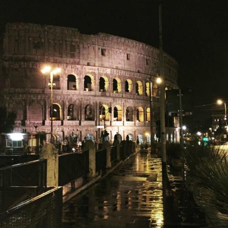 Rome Coliseum at night