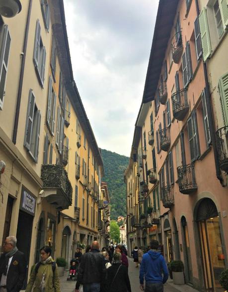 streets in town of Como, Italy