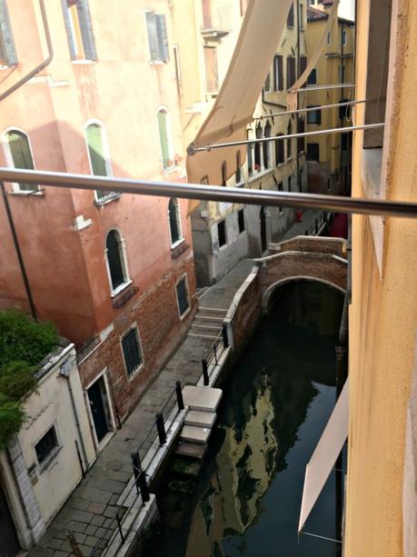Venice room view, small canal in San Marco area