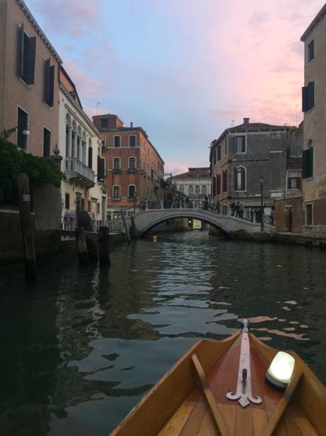 rowing in canals in Venice