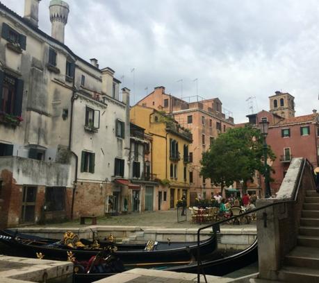 canal and gondolas in Venice