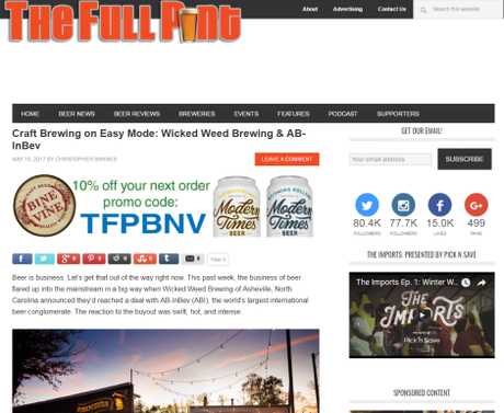 Craft Brewing on Easy Mode: Wicked Weed Brewing & AB-InBev