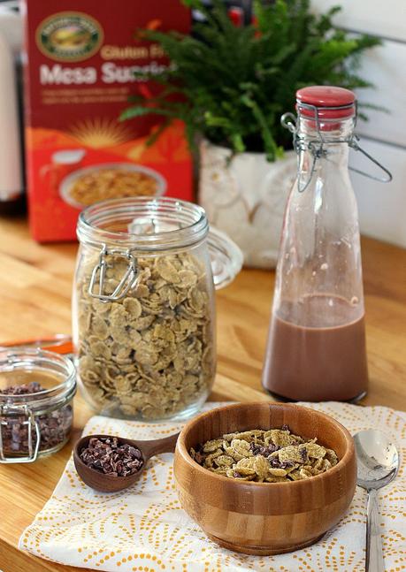 Breakfast Five Ways with Nature’s Path breakfast cereal with flavoured milk