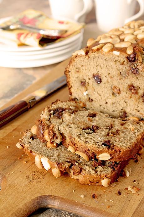 Peanut Butter & Banana Bread with Milk Chocolate Chips