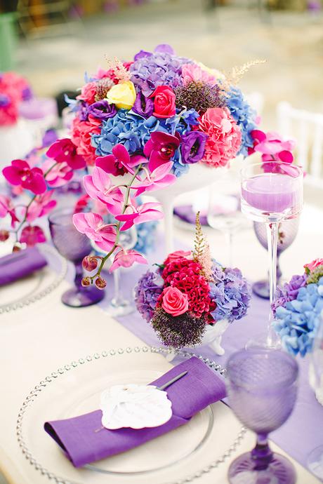Modern wedding with purple flowers | Cindy & Anthony