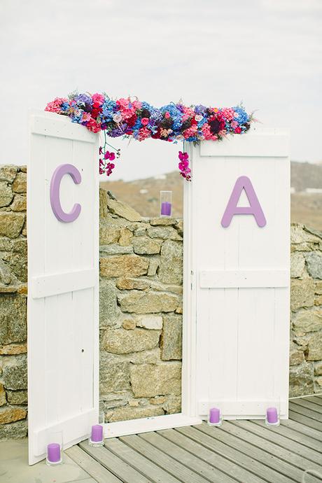 Modern wedding with purple flowers | Cindy & Anthony