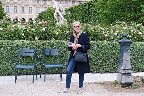 rose garden behind Palais Royal in Paris