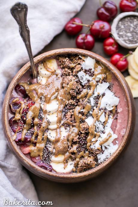 Banana Cherry Smoothie Bowl (Paleo + Vegan) Banana Cherry Smoothie Bowl (Paleo + Vegan)