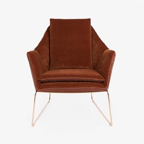 SPOTTING: Terracotta Saba Velvet Chair
