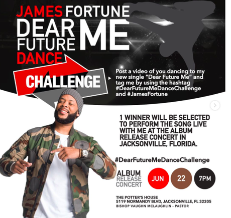 James Fortune Announces #DearFutureMe Dance Challenge James Fortune Announces #DearFutureMe Dance Challenge