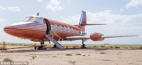 Elivis Presley's last owned Private Jet to be auctioned ~ though without engines.