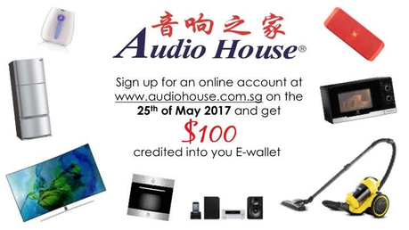 Hurry Grab Your $100 FREE AudioHouse eVouchers On 25th May Only!