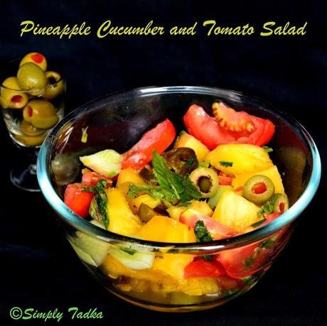 Pineapple Cucumber and Tomato Salad