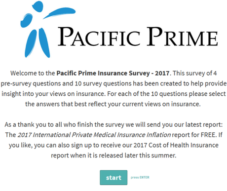 Pacific Prime Insurance Survey 2017: Complete our questionnaire and get yourself a free report