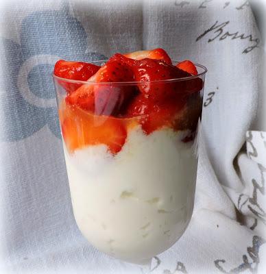 White Chocolate Mousse with Strawberries