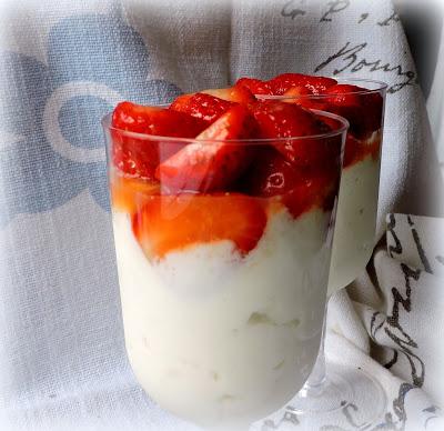 White Chocolate Mousse with Strawberries
