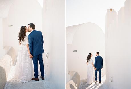 Beautiful honeymoon shoot in Santorini