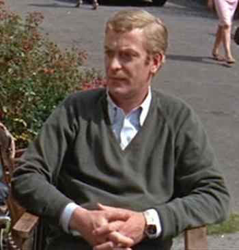 Michael Caine’s Olive Sweater as Alfie Michael Caine’s Olive Sweater as Alfie